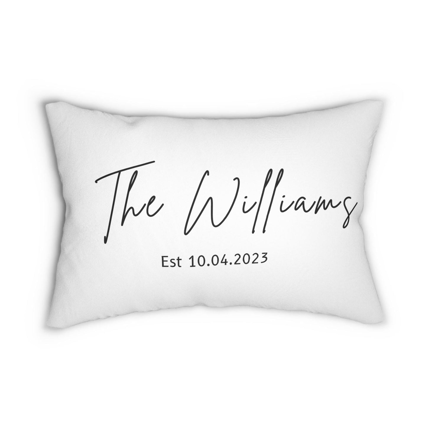 Personal Engagement gift for couple, Custom couple names & family name Wedding date gift for bride groom Custom name Pillow