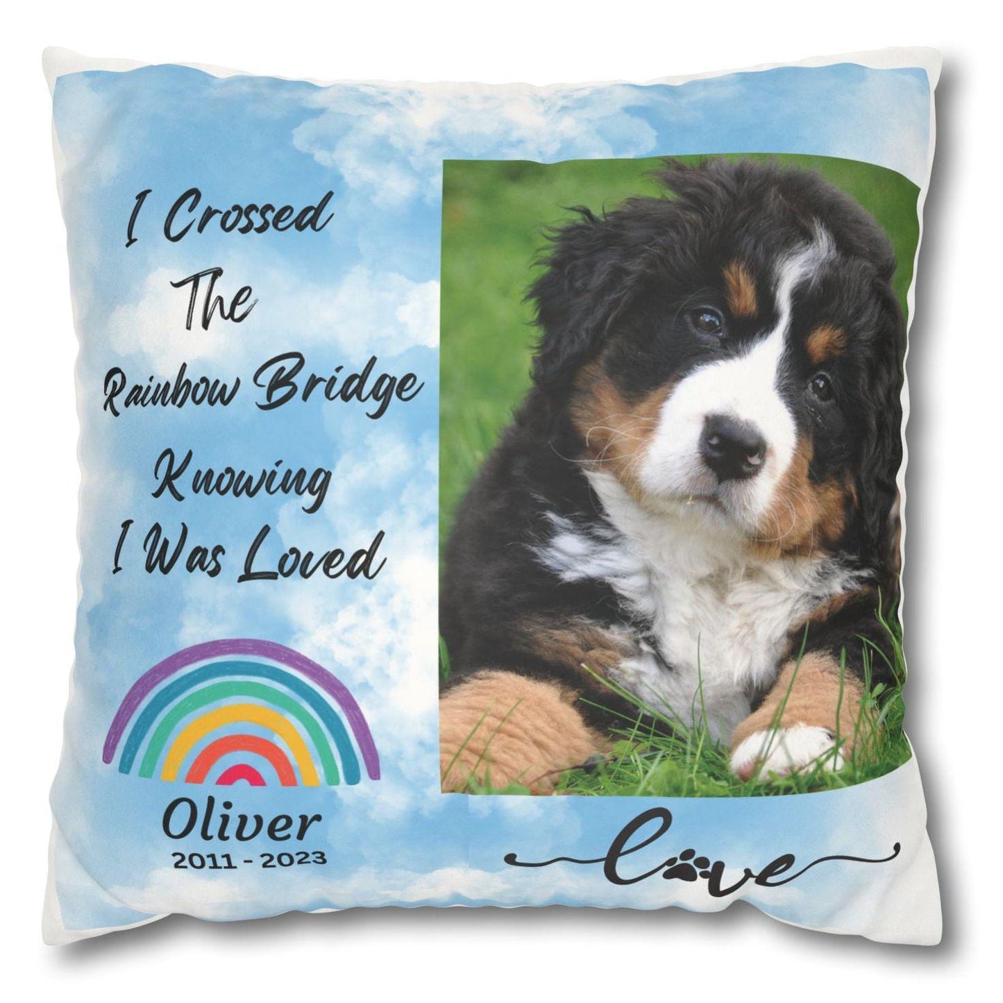 Memorial Gift For Dog Mom Pet Loss Gift For Dog Owner Personalized Pet Memory  Picture Photo Pillow Sympathy Gift For Dog Dad Custom Present